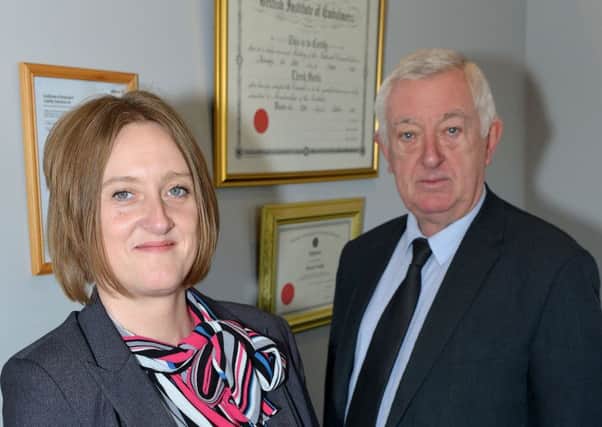 Noble's Funeral Service, owner Derek Noble with his daughter Samantha Greig who has joined the company  Picture by FRANK REID