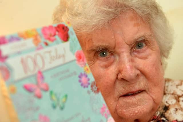 Minnie Nicol celebrates 100th birthday.