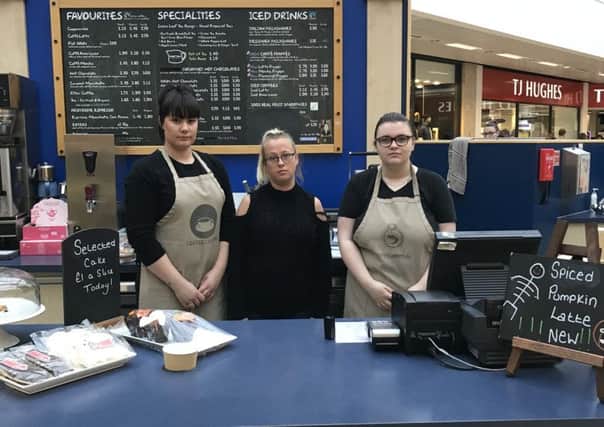 Coffee Central workers (from left) Emma Willingham, Kirsty Courtney and Abbie Carbo