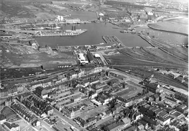 An old view of Hartlepool docks.