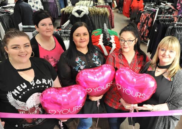 Yours Clothing staff, left to right, Stephanie Pell, Suzy Turnbull, Kelli Murphy, Hannah Butler and Lisa Carr, in their new store at Middleton Grange Shopping Centre.