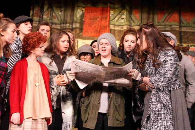 Students taking part in production Annie.