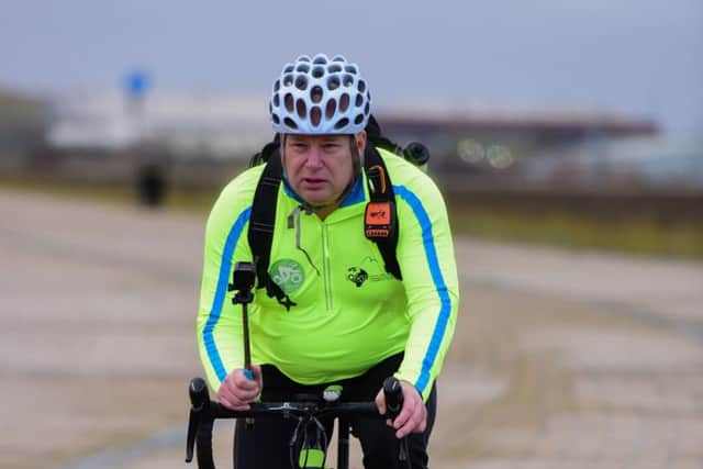 Paul Suggitt starting his 10,000miles in 365 days challenge on New Years Day.