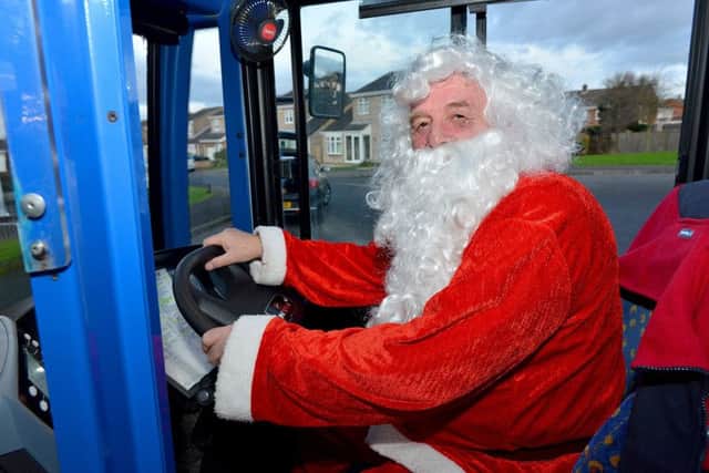 Bus driver Keith Willans is dressing as Santa to raise cash for charity this Christmas.