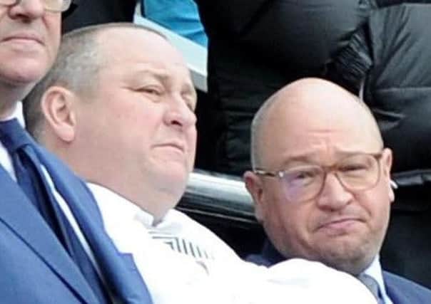 Mike Ashley and Newcastle's managing director, Lee Charnley