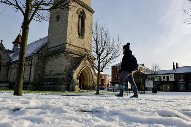 Christ Church, in the snow. Picture by FRANK REID