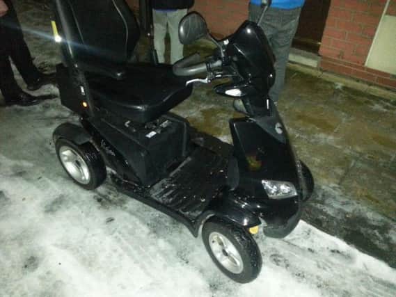 The stolen scooter which was recovered by police.