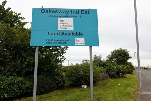 Land at Oaksway Industrial Estate, that is planned for housing and industrial development.  Picture by FRANK REID