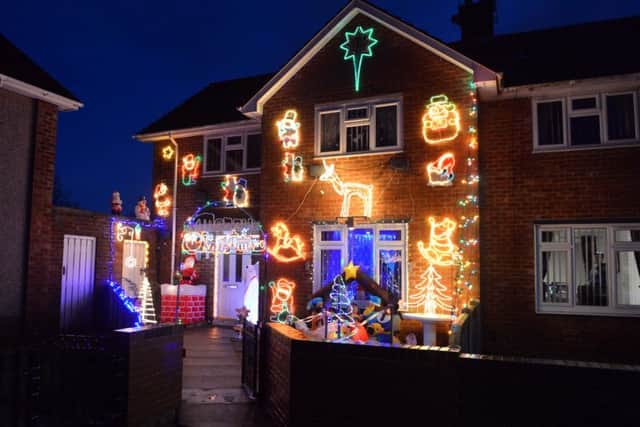 Hartlepool Stop, Look and Glisten Christmas house light decoration winners on Motherwell Road.