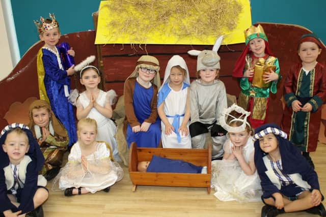 Reception youngsters' first nativity.