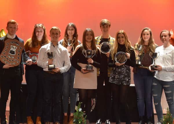 Some of the main winners at Hartlepool Sixth Form College Awards