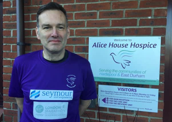 Alan Robson who will run the 2018 London Marathon for Alice House Hospice.