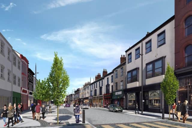 An artist's impression of how Church Street will look after the project is complete.
