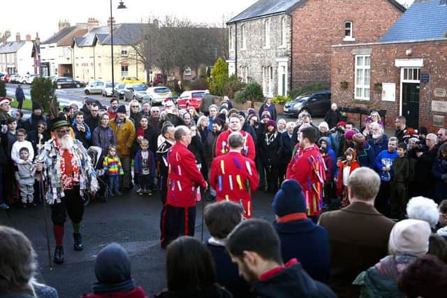 The traditional Boxing Day Greatham Sword Dance performed by the Redcar Sword Dancers.