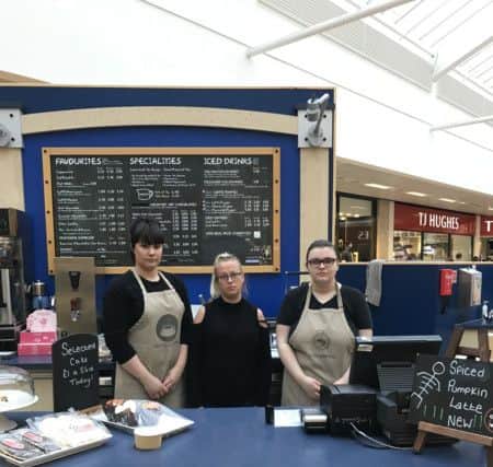 Coffee Central workers (from left) Emma Willingham, Kirsty Courtney and Abbie Carbo