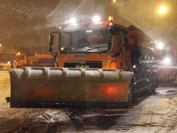 A gritter out on the roads.