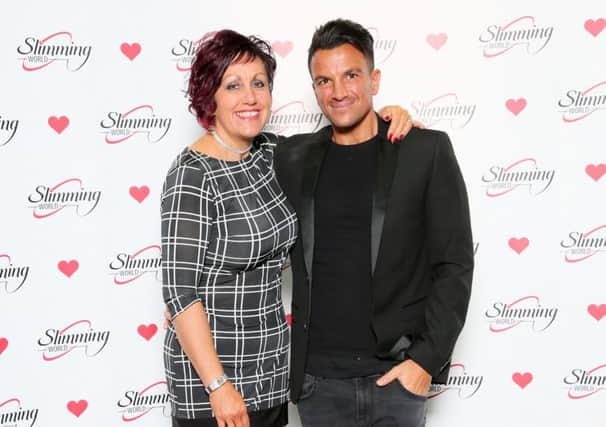 Ali Stokes with Peter Andre.