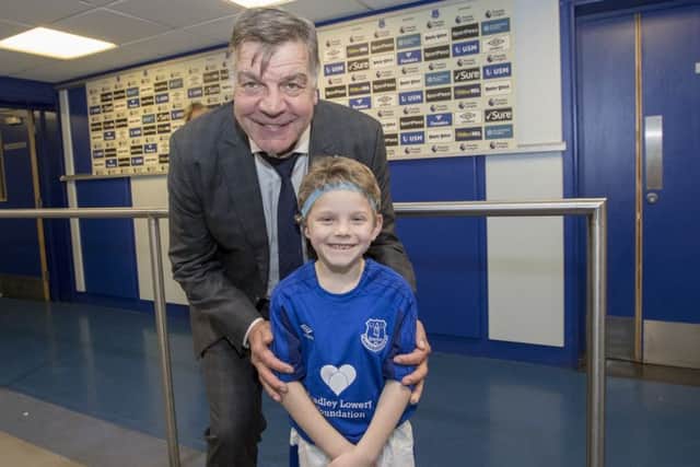 Alex meets the Everton manager Sam Allardyce.
