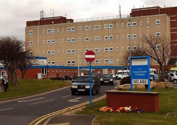 Patients at hospitals in England, including University Hospital of Hartlepool, pictured, will be contacted if their appointments are to be delayed.