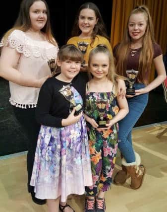 From left to right in the back row, MTA students Amy Waites, Lottie Willis and Abbie McMorris, and left to right in the front row, Amelia Nixon and Sophie Bulmer.