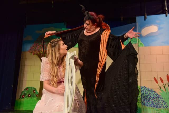 Sleeping Beauty star Francesca Hall and the Witch played by Barbara Ord.