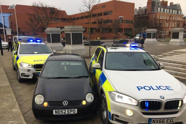 Three people have been arrested after a suspected police pursuit at 9:50am this morning.