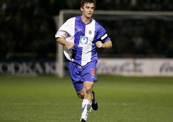 Former Hartlepool United defender Micky Barron in action.