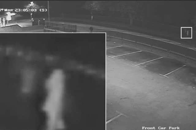 Handout CCTV image dated 15/5/2017 of two people detectives would like to speak in connection with the murder of a newborn baby girl who was found with multiple head injuries at Manor Park in Aldershot. Pic: Hampshire Police/PA.