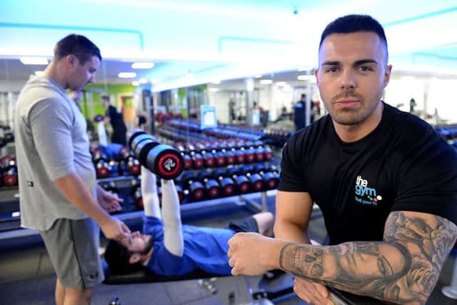 Liam Lewis at The Gym Group, Harbour Walk, Hartlepool.