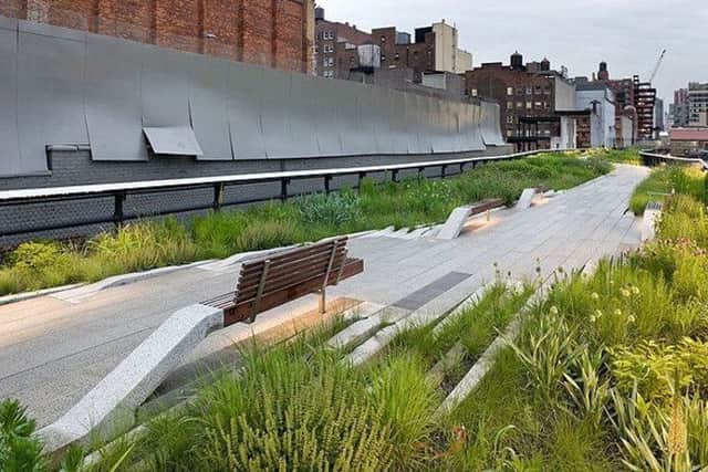 An example of a linear park in New York