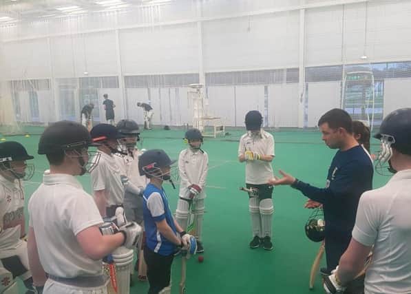 Young cricketers are put through their paces at the Emirates Riverside