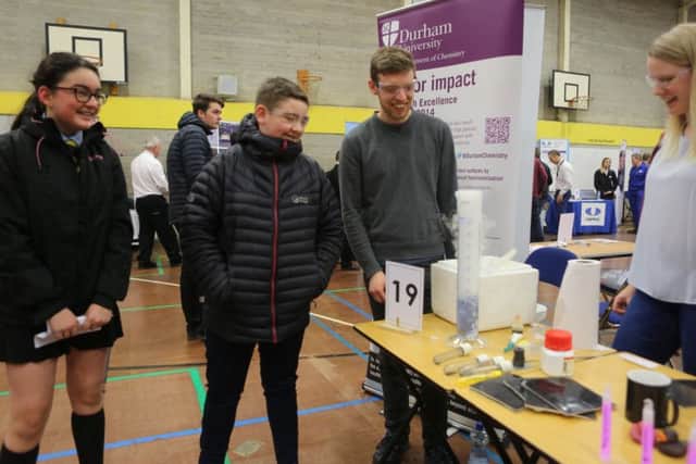 High Tunstall College students got the chance to help with experiments during the day.