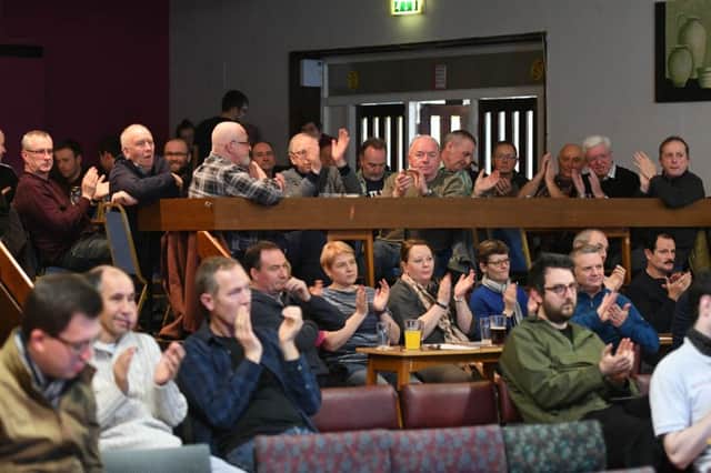 Hartlepool United Supporters Trust meeting at the Hartlepool Corporation Club, last night.
