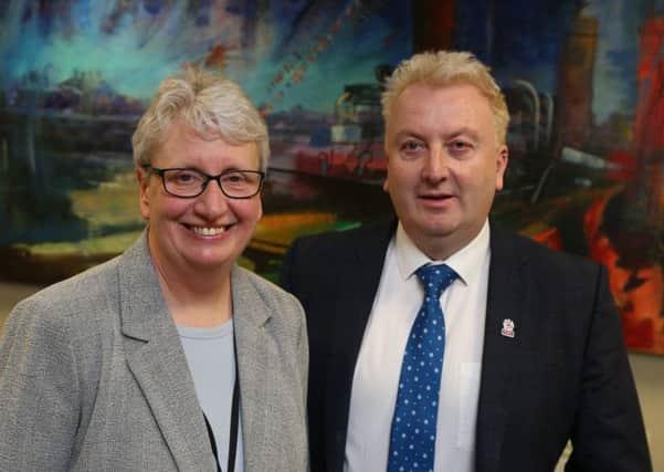 Hartlepool Council Leader Christopher Akers-Belcher and Chief Executive Gill Alexander.

Picture: TOM BANKS