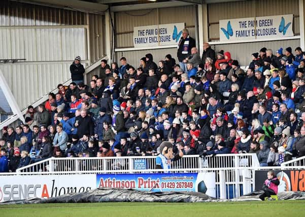 Pools fans at the home game against Wrexham dubbed Save Pools Day