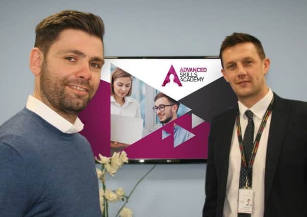 From left, Rob Collier, Director, Advanced Retail Solutions and Shaun Hope, Head of Student Recruitment, Hartlepool College of Further Education