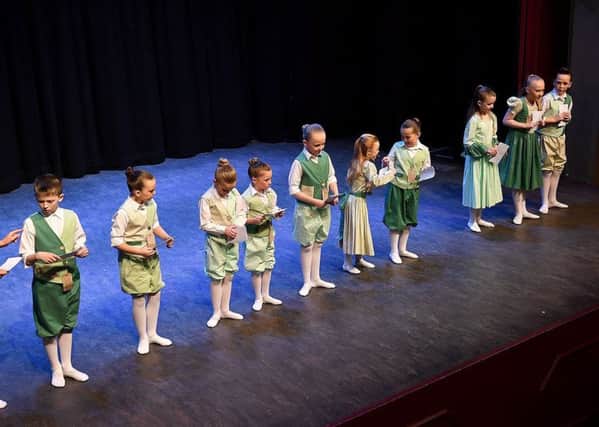 The Dancewise students on stage during the Ballet Troupe category for the 9-12 Years category.
