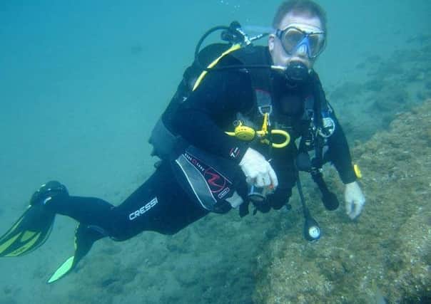 A member of Hartlepool Divers