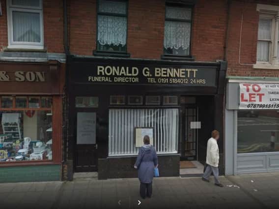 A burglary took place at R G Bennetts Funeral Directors in Blackhall Colliery. 
Pic by Google Maps.