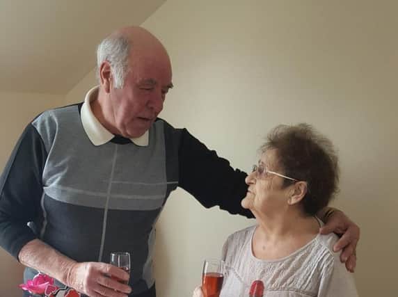 Queens Meadow Care Home resident Pauline Buttery and her husband Ted were treated to a romantic meal on Valentines Day.