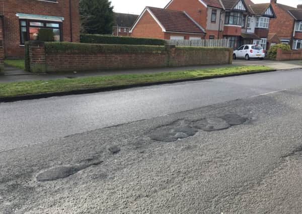 Potholes in Brierton Lane