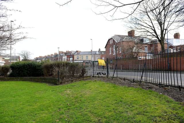 The site of the former public toilets in Burn Valley Gardens at the junction of Stockton Road, Blakelock Road, Hartlepool.