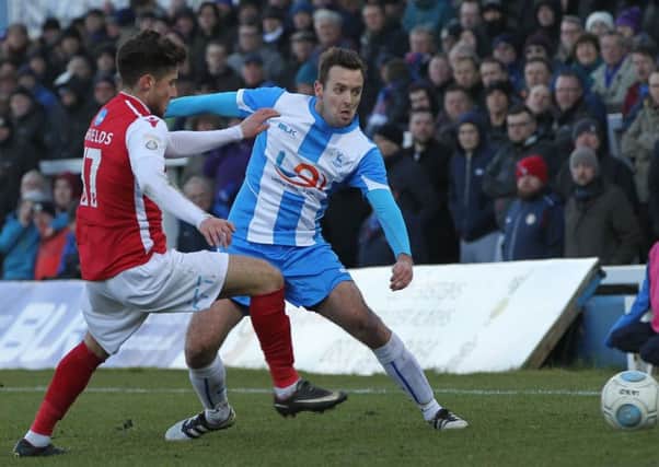 Blair Adams in action for Pools on Saturday.