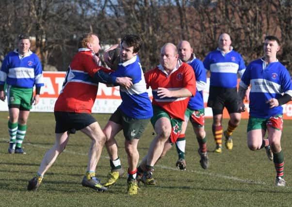West Vets v and Hartlepool Select XV battle it out in the Peter Willgress Memorial match at Brinkburn on Saturday.