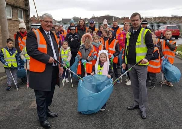 Ron Hogg and the team of litter-pickers.
