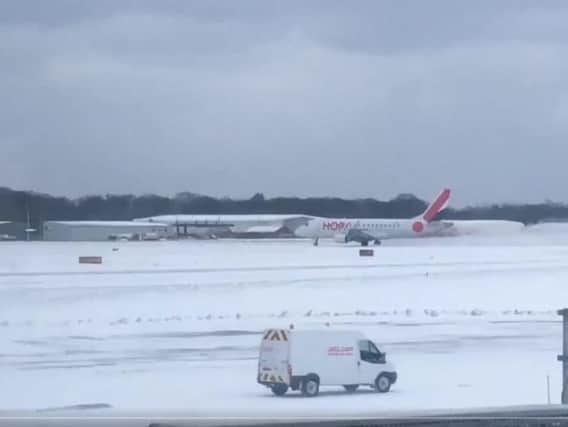 Planes are still taking off and landing at Newcastle International Airport. Photo and Video credit @NCLAirport