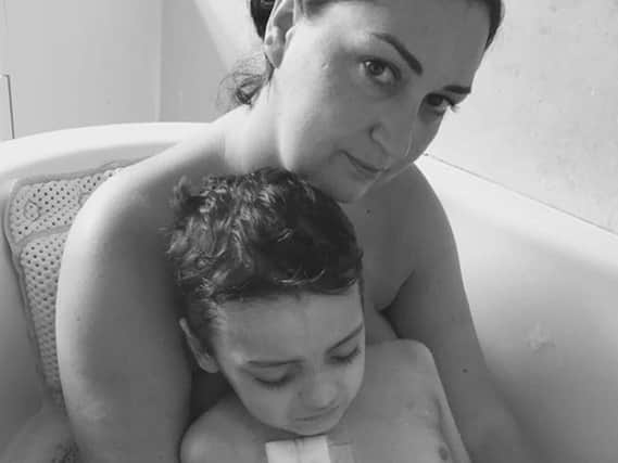 The photo Gemma Lowery posted of her with her son Bradley.