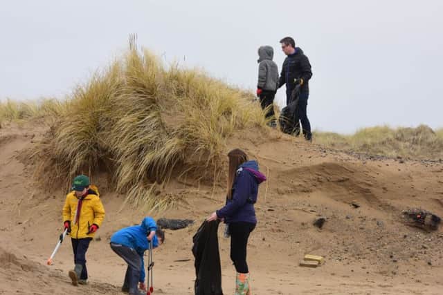 Members of Sea Shepherd UK and a number of volunteers who came for the litter pick on the beach at North Gare/Sea sands, Hartlepool, on Saturday.