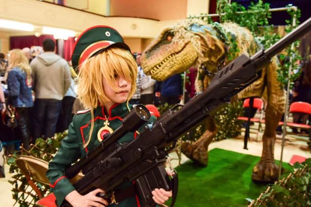 Iladar Taylor, 11, from Hartlepool as Tanya von Degurechaff, the main protagonist from a Japanese novel, at Hartlepool Comic-Con.