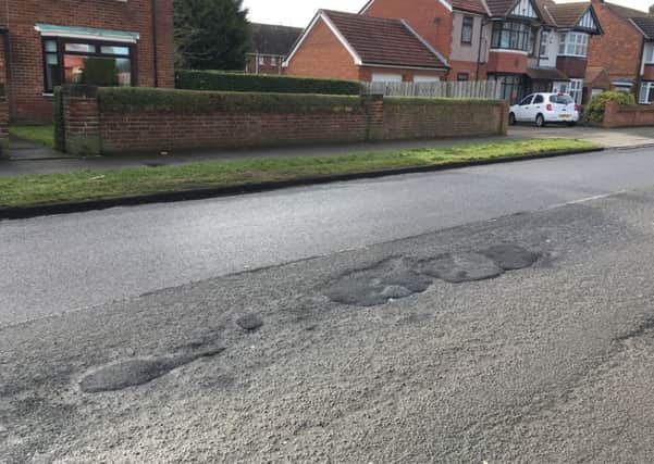 Potholes in Brierton Lane